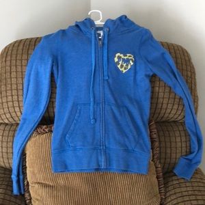 Blue Victoria secret zip up jacket